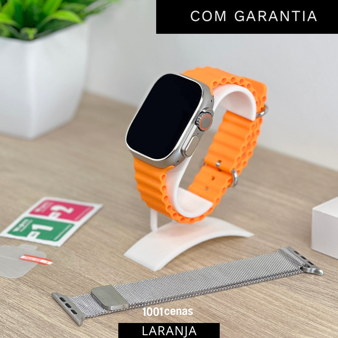 Ultra 9 Plus Série 9 49mm + BRINDES - 1001 Cenas 49mm Laranja